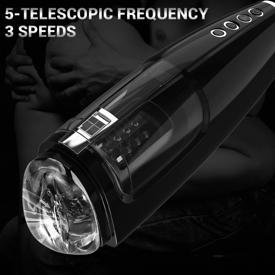 Automatic 5-telescopic frequency 3 speeds Powerful Sucking Vagina Massage Masturbator