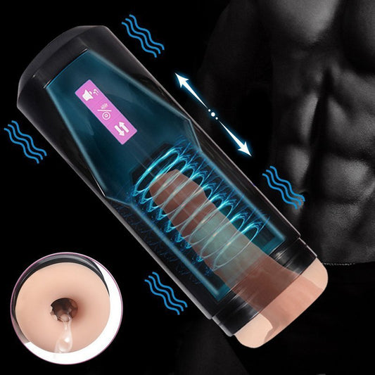 Electric Automatic Retractable Hands Free Male Masturbation Cup